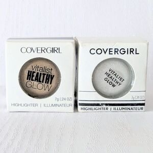 2Pcs CoverGirl Vitalist Healthy Glow Highlighters #1 MOONBEAM & #6 DAYBREAK